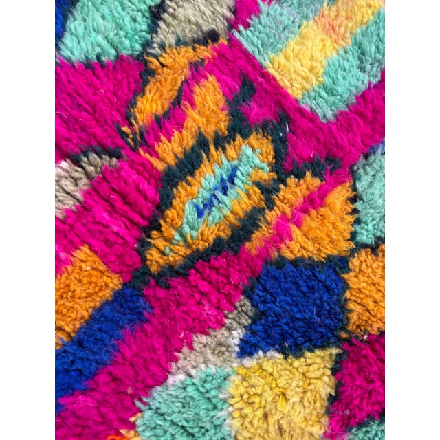 Moroccan Boujad Runner Rug 2'5" X 10'10" – Colorful Handwoven Berber Corridor Carpet, Vibrant Tribal Design For Sale - Image 6 of 11