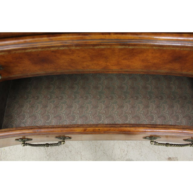 Brown Lineage Leather Wrapped Continental 3 Drawer Chest Dresser For Sale - Image 8 of 12