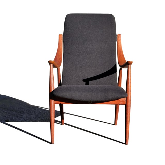 Danish modern lounge chair Designed by Peter Hvidt & Orla Mølgaard Nielsen For France & Daverkosen and retailed by John...
