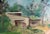 Large Vintage Impressionist Oil Painting of a Farm For Sale - Image 4 of 6