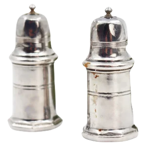 20th Century Salt Shaker and Pepper Shaker from Christofle House, Set of 2
