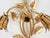 Gold 1960s Italian Florentine Gilt Metal Floral 2-Light Wall Sconce With Crystals For Sale - Image 8 of 10