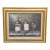 Vintage Textured Impasto Oil Painting – "P. Aponte" Wine Still Life With Grapes in Gold Frame For Sale