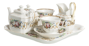 Tea Service in Porcelain, Set of 10