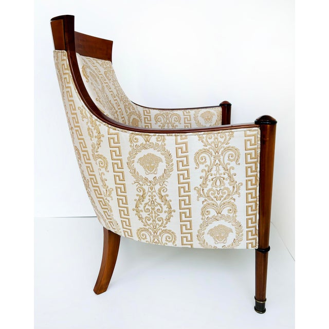 Wood "Elena" Italianate Biedermeier-Style Chair by Gianni Versace Home With Medusa For Sale - Image 7 of 12