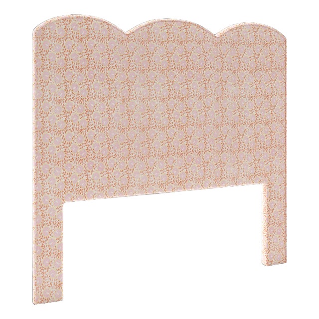 Starmount Headboard in Christopher Farr Cloth Punch Paisley, Peach - Queen For Sale