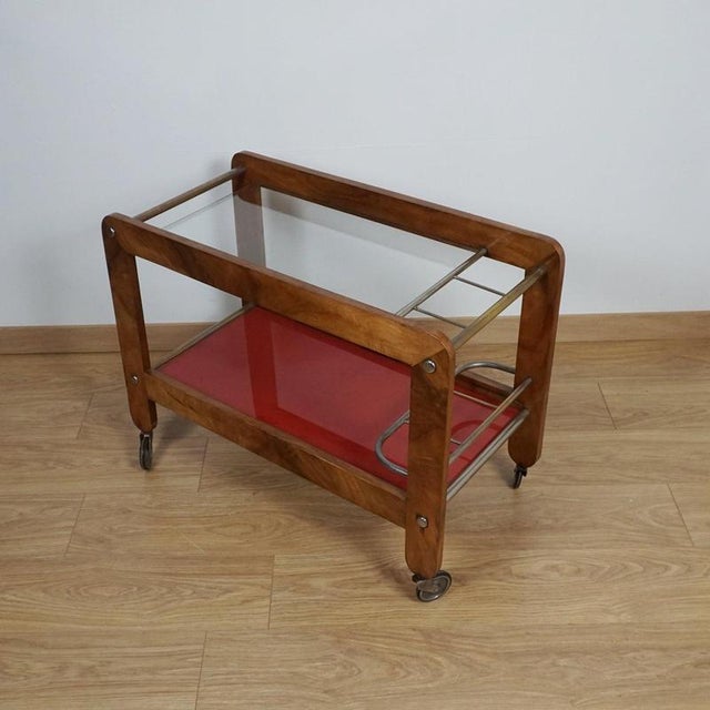 Vintage Art Deco Drinks Trolley, 1940s For Sale - Image 3 of 6
