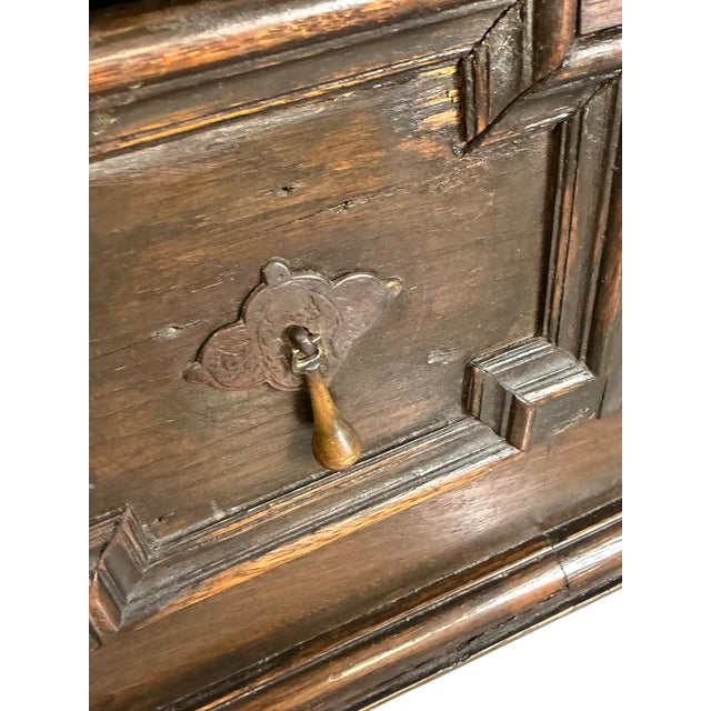 Antique Geometric Oak Dresser Base, 1890s For Sale - Image 15 of 16