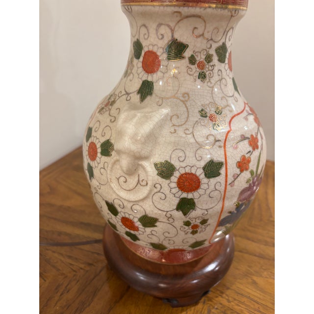 Vintage Chinoiserie Ceramic Table Lamp For Sale - Image 10 of 10