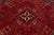 Red Vintage Persian Joshegan Handmade Red Medallion Wool Rug For Sale - Image 8 of 9