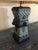 Wood 20th Century Primitive Style Ceramic Vase Table Lamps - a Pair For Sale - Image 7 of 9