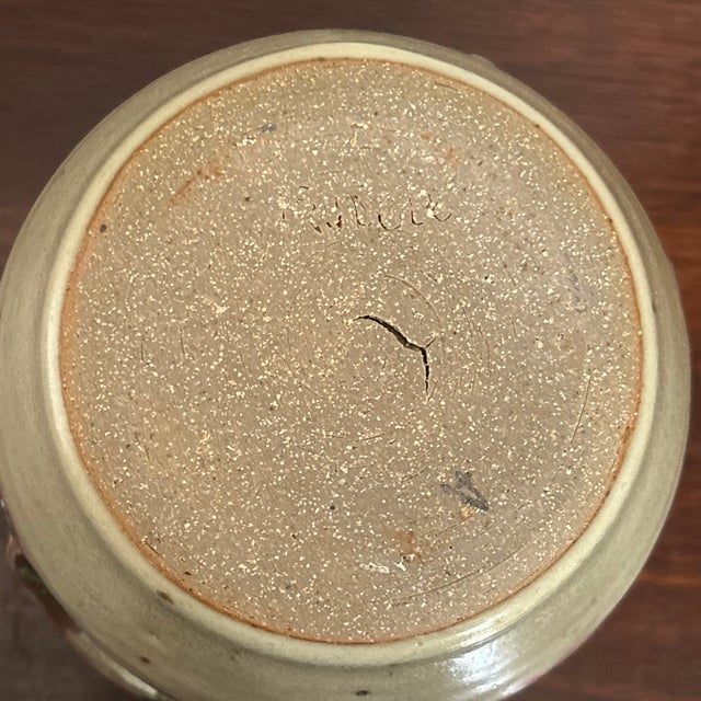 Vintage Studio Stoneware Jar W/Lid For Sale - Image 10 of 12