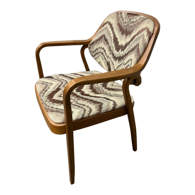 Vintage Bentwood Armchair, Don Petit for Knoll Circa 1970s For Sale