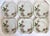 This charming set of six vintage porcelain salad/luncheon plates was made in Japan by Meito China, likely dating to the...