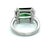Green Natural Tourmaline Diamond Ring 14k W Gold 4.2 TCW Certified For Sale - Image 8 of 16