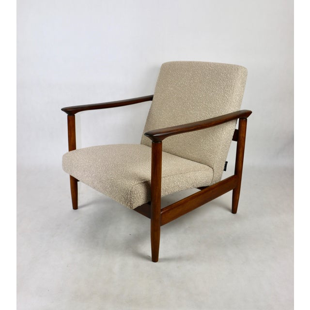 Beige Bouclé GFM-142 Chair by Edmund Homa, 1970s For Sale - Image 10 of 12