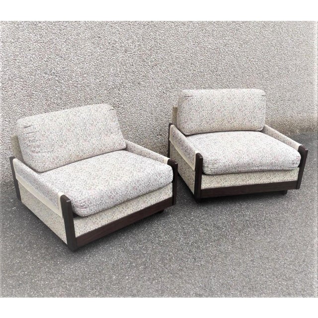 Wood No. 920 Lounge Chairs and Modular Sofa by Afra and Tobia Scarpa for Cassina, 1960s, Set of 5 For Sale - Image 7 of 15