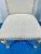 Wood Transitional French Style Linen Dining Chairs Set of 4 For Sale - Image 7 of 10