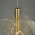 Gold Mid-Century Modern Pendant Lamp in Clear Acrylic Glass, Wire and Brass, 1970s For Sale - Image 8 of 18