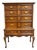 Drexel Tall Boy Dresser, Walnut, Hollywood Regency Style, USA, 1970 For Sale