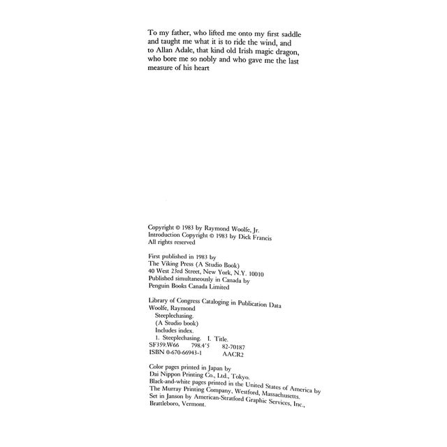 Paper "Steeplechasing" 1983 Woolfe Jr., Raymond For Sale - Image 7 of 8