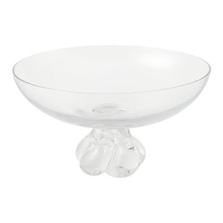 1960s Made in Italy, Hand-Blown Glass Centerpiece With Cluster Base, Winter Ice Radiance For Sale