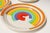 1960s Set of Eight Italian Porcelain Salad and Dinner "Rainbow" Plates by Mancer For Sale In New York - Image 6 of 16