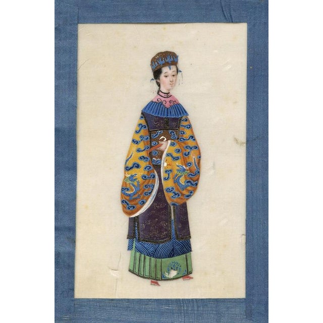 2000 - 2009 19th Century Chinese Qing Export School Album of Court Figure Paintings on Pith, Canton For Sale - Image 5 of 18