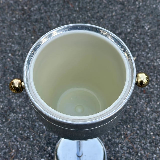Chrome Craft Mid-Century Aluminum & Chrome Champagne or Ice Bucket Stand For Sale - Image 4 of 9