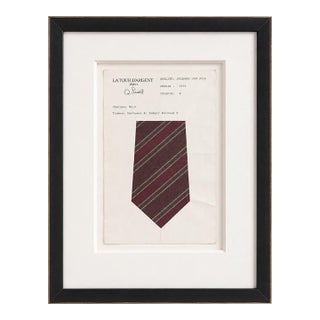 Early 20th Century Framed French Silk Tie Art (C) For Sale