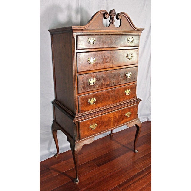 Antique Mahogany Queen Anne Highboy Chest Chairish