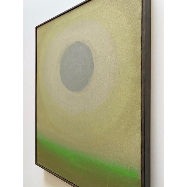 Julius Shaier Vintage 1991 " Provincetown Moon Seascape " Original Signed Modernist Framed Abstract Expressionist Oil Painting For Sale - Image 12 of 17