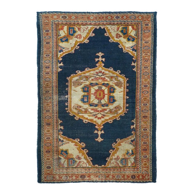 Late 18th Century Antique Zigler Sultanabad Rug 4'1'' x 6'4'' For Sale
