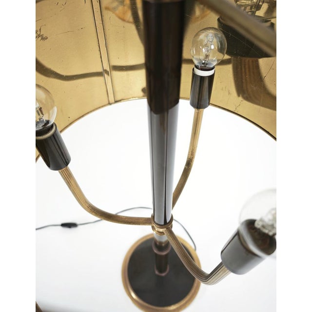 1960s Mid-Century Modern Brass Table Lamp with Burnished Shade, 1960s For Sale - Image 5 of 18
