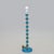 1960s Blue Cast Glass and Brass Lamp from Nybro Armaturfabrik, 1960s For Sale - Image 5 of 5