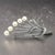 White 1990s Mikimoto Estate Akoya Pearl Brooch Pin Sterling Silver For Sale - Image 8 of 9