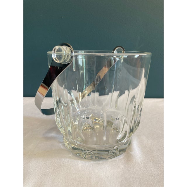Mid-Century Crystal Ice Bucket With Removable Handle For Sale - Image 4 of 9