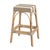 Wood Robias 30 in. Seat Height Rectangular Rattan Backless Bar Stool, Tan/White Stripe/ Natural Rattan Frame For Sale - Image 7 of 7