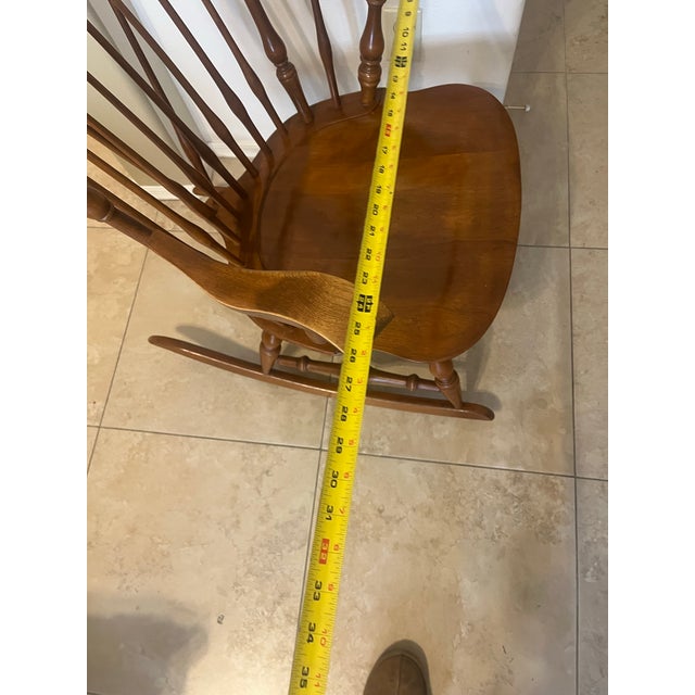 Vintage Nichols & Stone Co Solid Maple Rocker Chair For Sale In Phoenix - Image 6 of 12