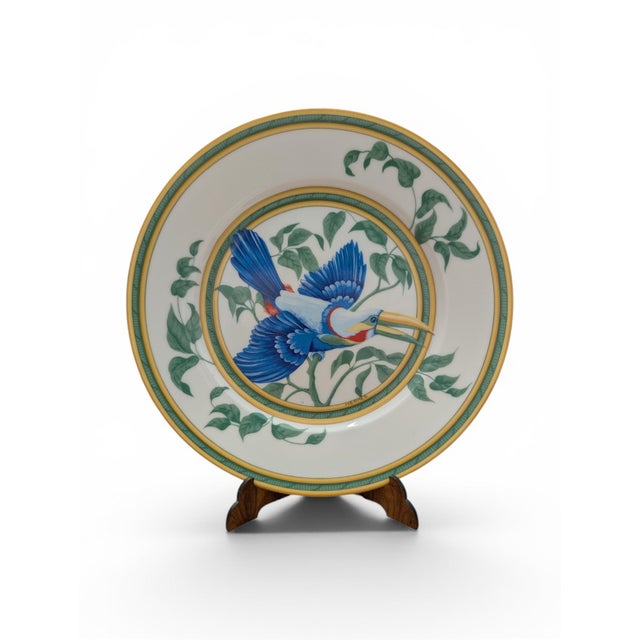 Ceramic Porcelain Toucan Plate from Hermès, 1980s For Sale - Image 7 of 7