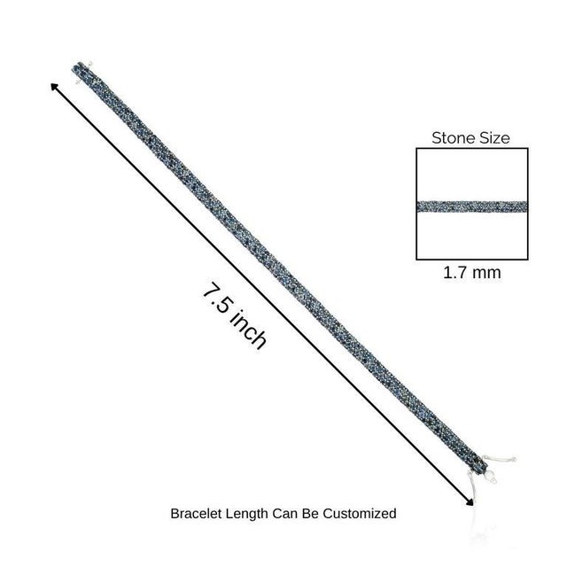 18.51 Ct Natural Blue Sapphire Rope Bracelet in 925 Silver For Sale - Image 9 of 11