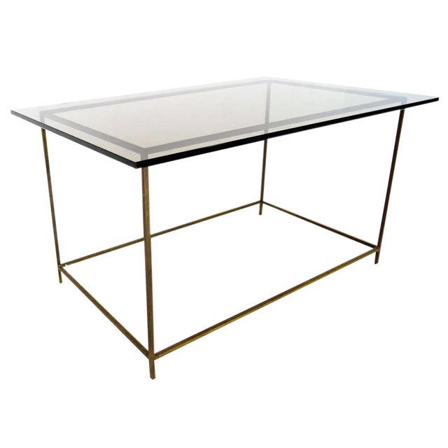 Metal Mid-Century Modern Glass Top Table For Sale - Image 7 of 7