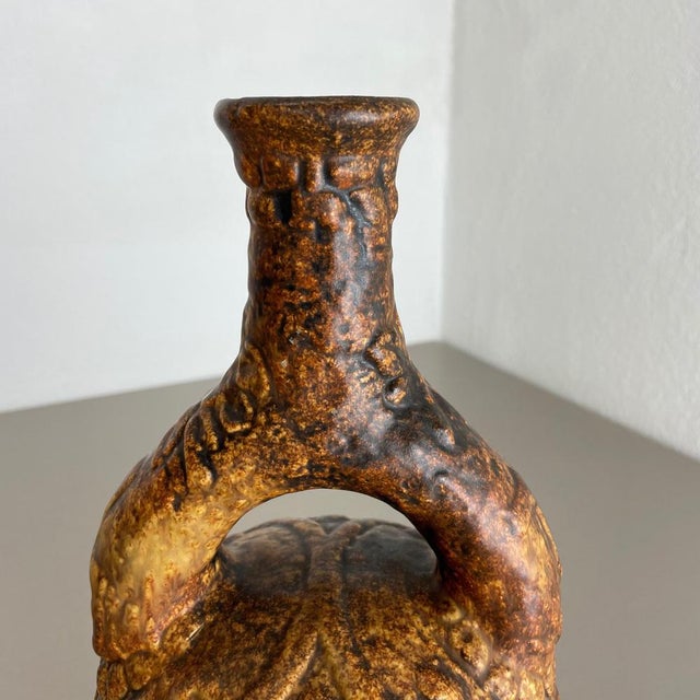 Large Colorful Fat Lava Pottery Maya Tiki Vase from Jasba Ceramics, Germany, 1970s For Sale - Image 9 of 18