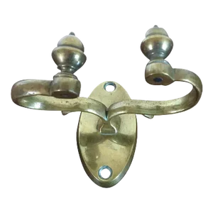 19th Century American Federal Acorn Form Brass Hook