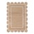 White Jute Wool Premium Handwoven (Not Braided) Scalloped Rug 12x15Ft. For Sale