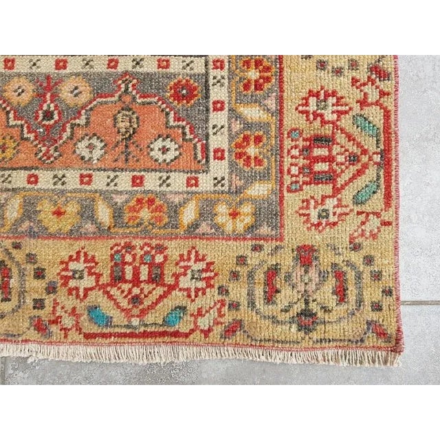 1960s Turkish Red Decorative Wool Rug For Sale - Image 10 of 11