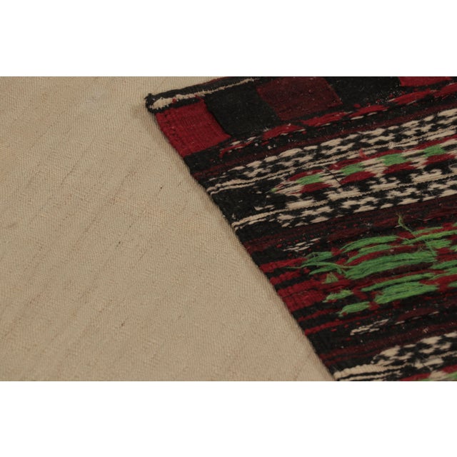 Beige Vintage Persian Kilim, Tribal Runner Rug With Geometric Borders - Rug & Kilim For Sale - Image 8 of 8