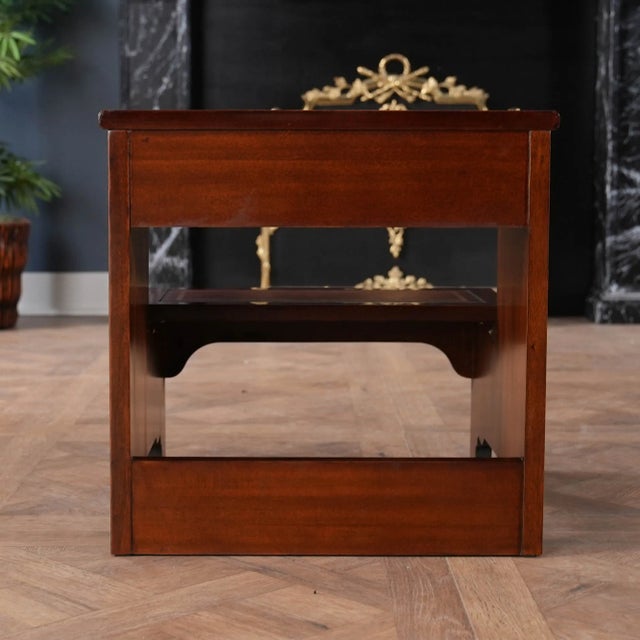 Brown Niagara Furniture Leather Bed Steps For Sale - Image 8 of 10