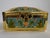 Hollywood Regency Gilt Metal Jewelry Casket With Turquoise Enamel Panels & Velvet Interior For Sale - Image 10 of 11
