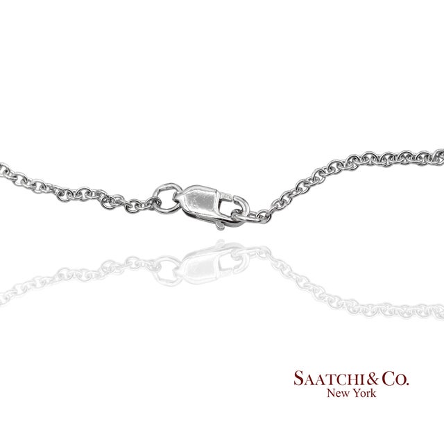 18k(750) White Gold Natural Diamond Pendant Necklace With Chain For Sale In New York - Image 6 of 13